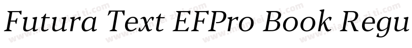 Futura Text EFPro Book Regular字体转换